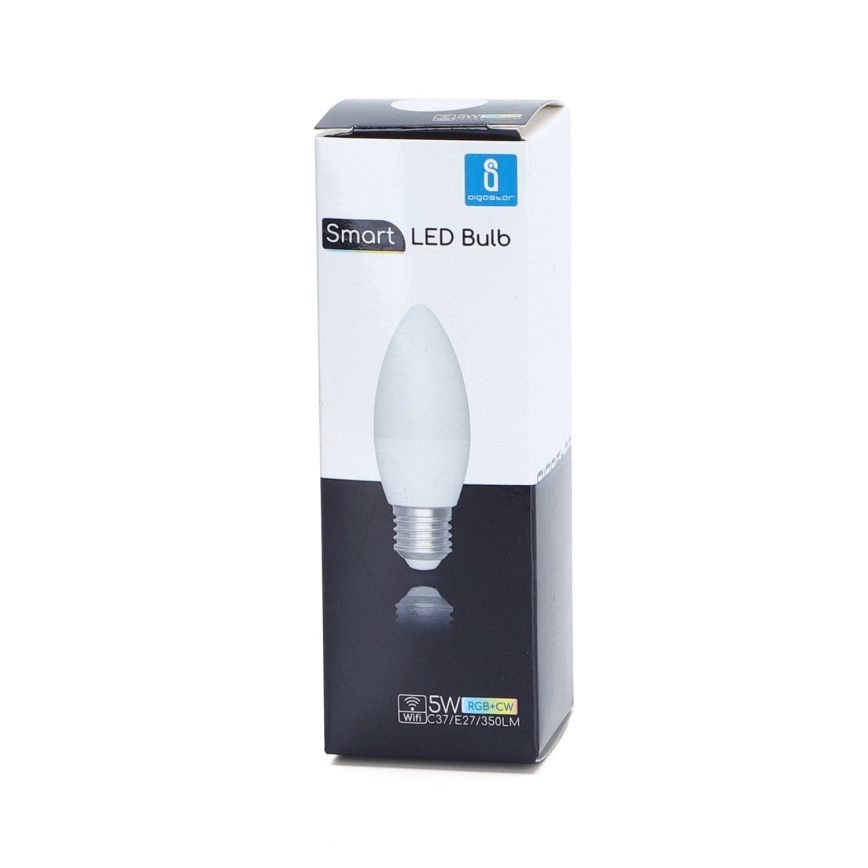 LED RGBW dimbar lampa C37 E27/5W/230V 3000-6500K Wi-Fi - Aigostar