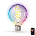 LED RGBW dimbar lampa FILAMENT G80 E27/4,9W/230V 2700K Wi-Fi - Aigostar
