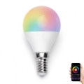 LED RGBW dimbar lampa G45 E14/7W/230V 3000-6500K Wi-Fi - Aigostar