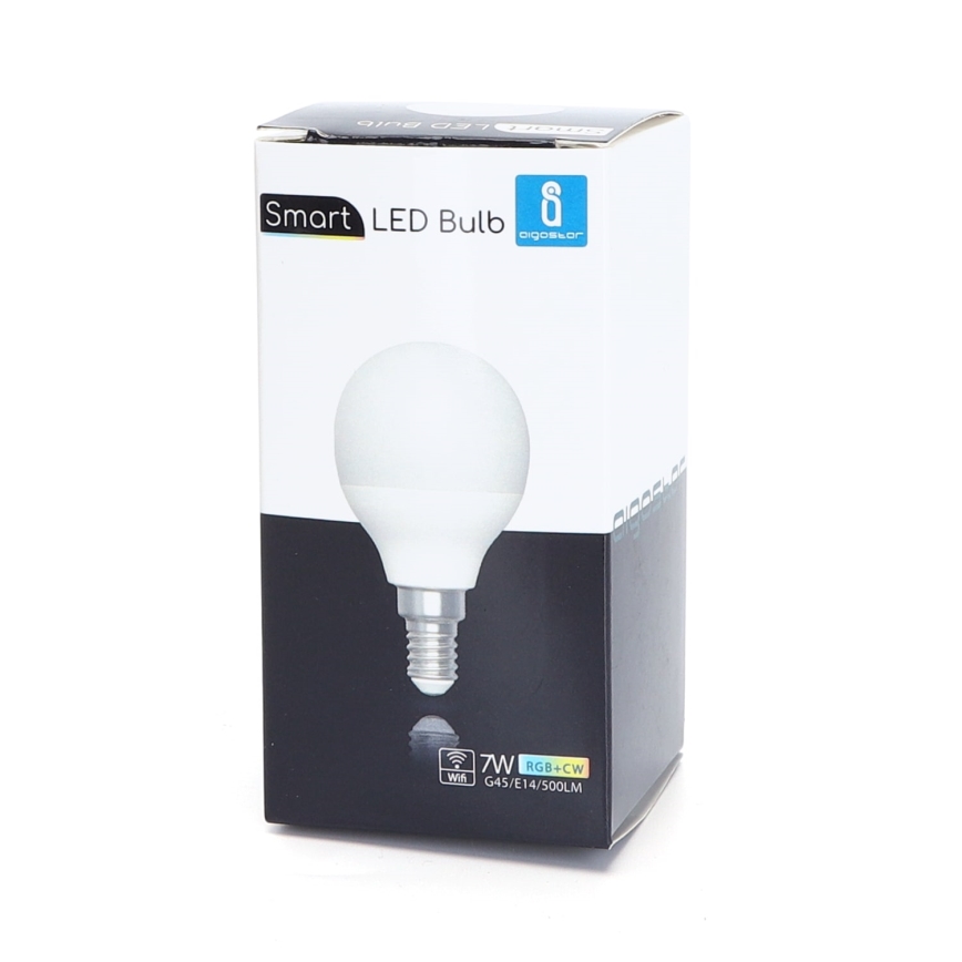 LED RGBW dimbar lampa G45 E14/7W/230V 3000-6500K Wi-Fi - Aigostar