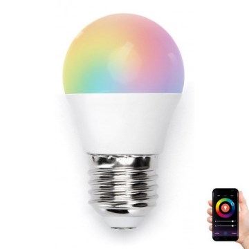 LED RGBW dimbar lampa G45 E27/5W/230V 3000-6500K Wi-Fi - Aigostar