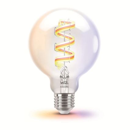 LED RGBW dimbar lampa G95 E27/6,3W/230V 2200-6500K Wi-Fi - WiZ