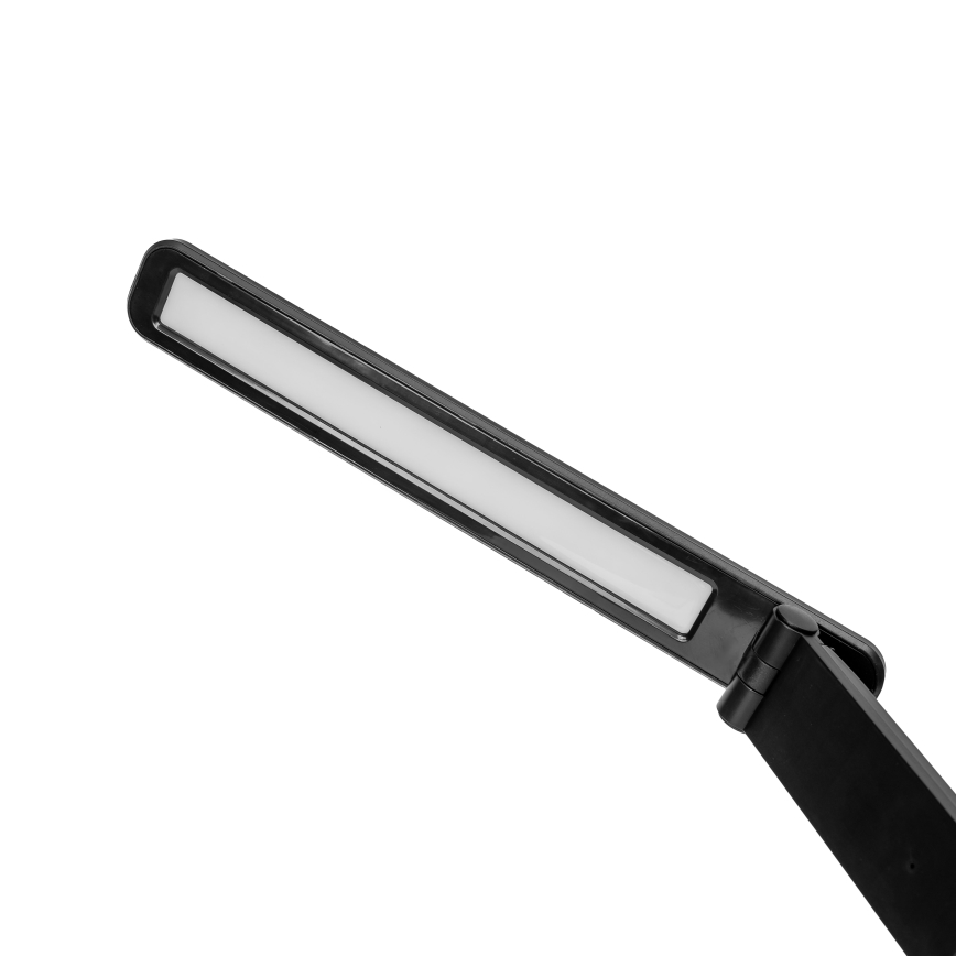 LED RGBW Dimbar touch bordslampa med trådlös laddning, LCD display och USB port MAGNUS LED/6W/5V 3000-6500K svart