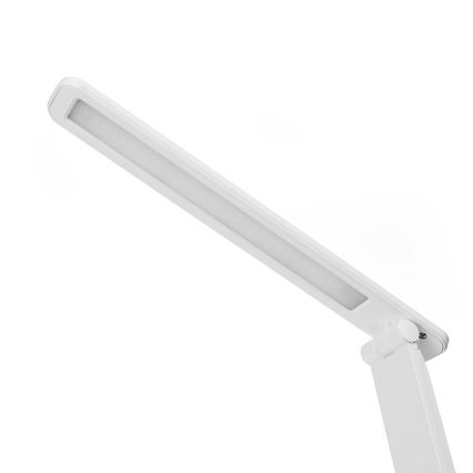 LED RGBW Dimbar touch bordslampa med trådlös laddning, display och USB port MAGNUS LED/6W/5V 3000-6500K vit