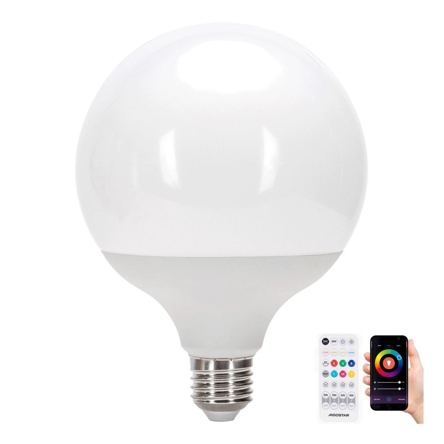 LED RGBW dimbar lampa MESH G120 E27/18W/230V 6500K + fjärrkontroll - Aigostar
