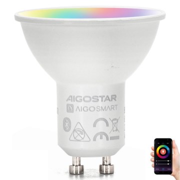 LED RGBW dimbar lampa MESH Smart GU10/6,5W/230V 2700-6500K - Aigostar