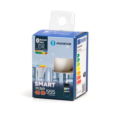 LED RGBW dimbar lampa MESH Smart GU10/6,5W/230V 2700-6500K - Aigostar