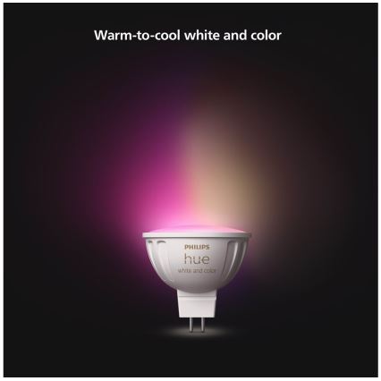 LED RGBW dimbar lampa Philips Hue White And Color Ambiance GU5,3/MR16/6,3W/12V 2000-6500K