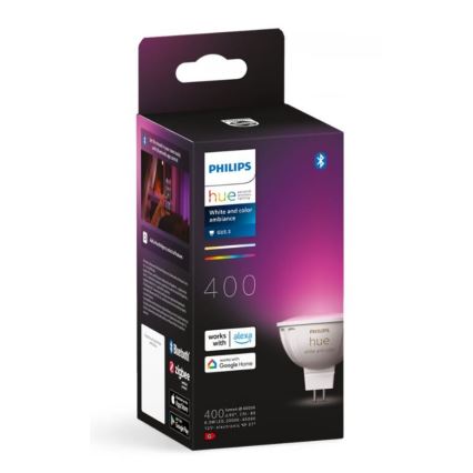 LED RGBW dimbar lampa Philips Hue White And Color Ambiance GU5,3/MR16/6,3W/12V 2000-6500K