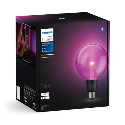 LED RGBW dimbar lampa Philips Hue White And Color Ambiance G125 E27/6,8W/230V 2000-6500K