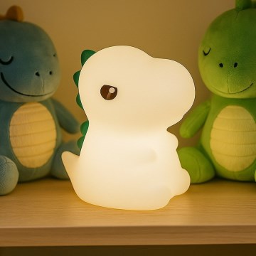 LED RGBW, dimbar och uppladdningsbar nattlampa för barn med beröringsstyrning – DINO LED/1W/5V 1200 mAh