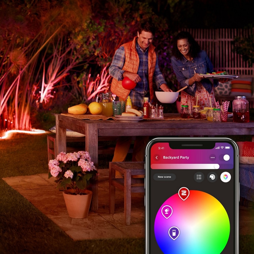 LED RGBW dimbar remsa Philips Hue LED/40W 5m IP67