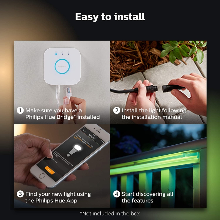 LED RGBW dimbar remsa Philips Hue LED/40W 5m IP67