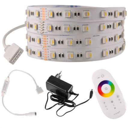 LED RGBW Dimbar slinga 3m LED /22W/24/230V + fjärrkontroll