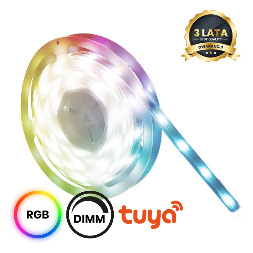 LED RGBW Dimbar slinga badrum LED/12,5W/12V IP65 5m Wi-Fi Tuya