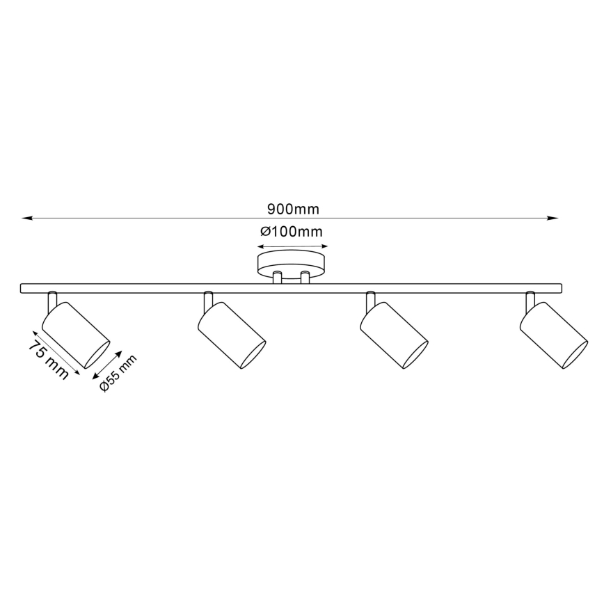 LED RGBW dimbar infälld spotlight GOLDI 4xGU10/6,5W/230V 2700-6500K Wi-Fi guld