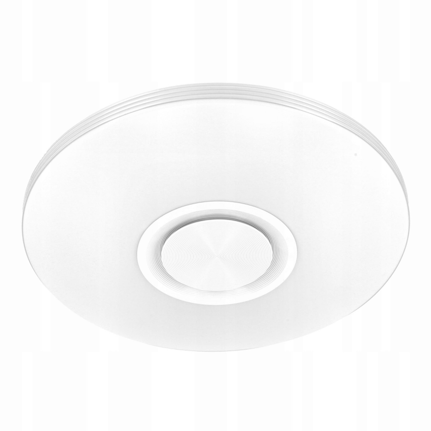 LED RGBW dimbar taklampa med högtalare LED/60W/230V 3000-6000K Ø 40 cm vit + fjärrkontroll