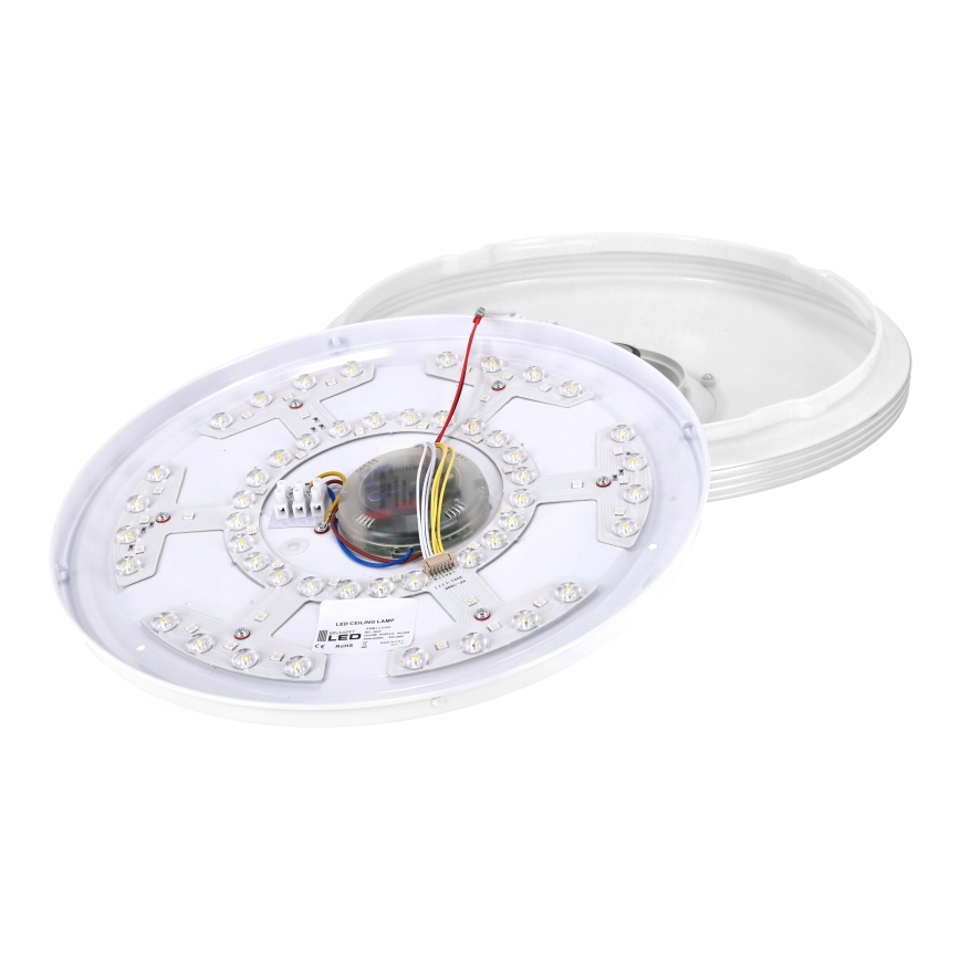 LED RGBW dimbar taklampa med högtalare LED/60W/230V 3000-6000K Ø 40 cm vit + fjärrkontroll