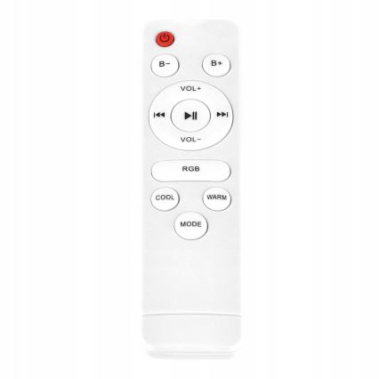 LED RGBW dimbar taklampa med högtalare LED/60W/230V 3000-6000K Ø 40 cm vit + fjärrkontroll