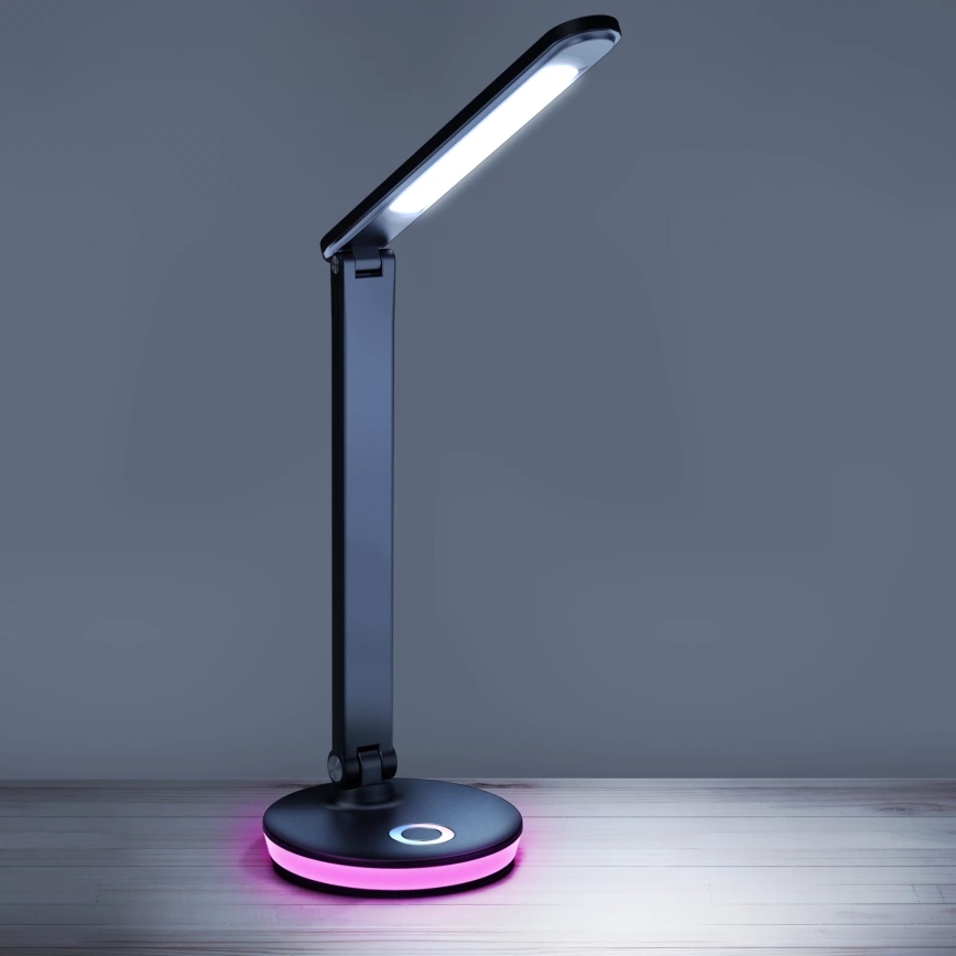 LED RGBW Dimbar touch bordslampa NEPTUN LED/7W/230V svart