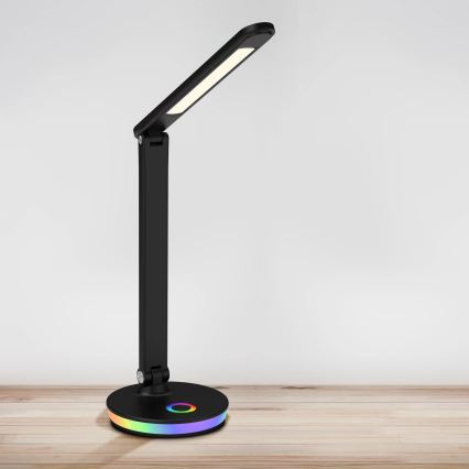 LED RGBW Dimbar touch bordslampa NEPTUN LED/7W/230V svart