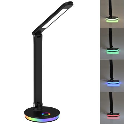 LED RGBW Dimbar touch bordslampa NEPTUN LED/7W/230V svart