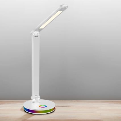 LED RGBW Dimbar touch bordslampa NEPTUN LED/7W/230V vit