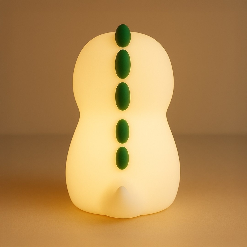 LED RGBW, dimbar och uppladdningsbar nattlampa för barn med beröringsstyrning – DINO LED/1W/5V 1200 mAh