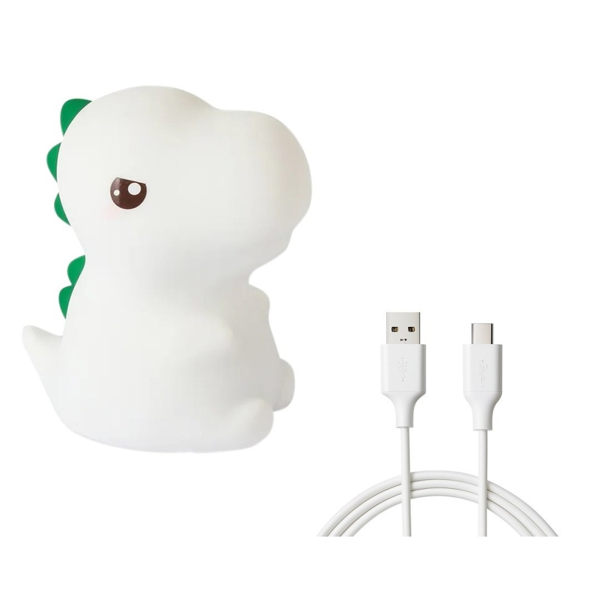 LED RGBW, dimbar och uppladdningsbar nattlampa för barn med beröringsstyrning – DINO LED/1W/5V 1200 mAh