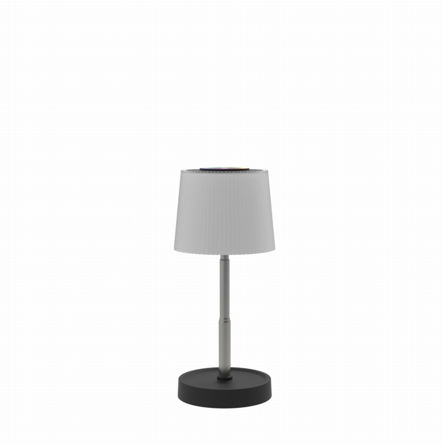 LED RGBW dimmbar beröringsstyrd uppladdningsbar bordslampa för utomhusbruk LED/2W/5V IP44 1200 mAh grå
