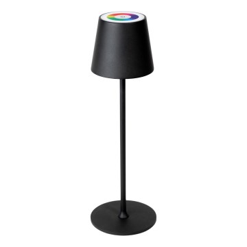 LED RGBW dimbar uppladdningsbar utomhuslampa LED/1,5W/4000 mAh 3000K IP44 svart