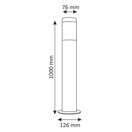 LED RGBW dimbar utomhuslampa LIVIA 1xE27/6,5W/230V 2700-6500K Wi-Fi 100 cm IP44 silver