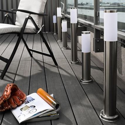 LED RGBW dimmbar utomhuslampa LIVIA 1xE27/6,5W/230V 2700-6500K Wi-Fi 45 cm IP44 silver