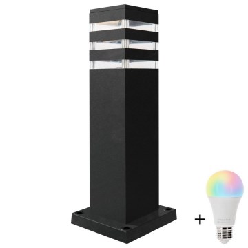 LED RGBW dimbar utomhuslampa TEKSAS 1xE27/12W/230V 2700–6500K Wi‑Fi 44 cm IP44 antracit