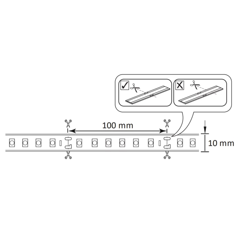 LED RGBW Dimbart utomhusbelysningsband 5m LED/24W/12V IP65