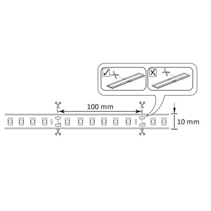 LED RGBW Dimbar utomhusslinga 5m LED/24W/12V IP65