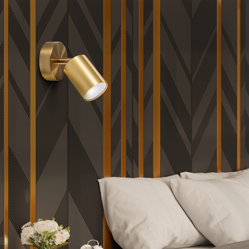 LED RGBW dimbar väggmonterad spotlight GOLDI 1xGU10/6,5W/230V 2700-6500K Wi-Fi guld