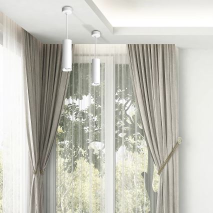 LED RGBW Dimmbar badlampa hängande TURYN 1xGU10/6,5W/230V 2700-6500K Wi-Fi IP44 vit
