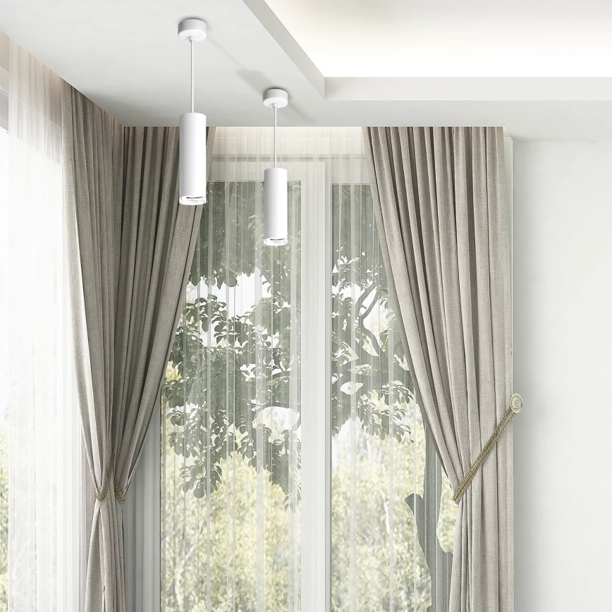 LED RGBW Dimmbar badlampa hängande TURYN 1xGU10/6,5W/230V 2700-6500K Wi-Fi IP44 vit