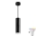 LED RGBW Dimmbar Badrumsarmatur hängande TURYN 1xGU10/6,5W/230V 2700-6500K Wi-Fi IP44 svart