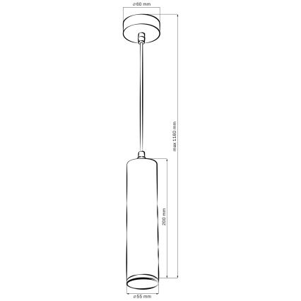 LED RGBW Dimmbar Badrumsarmatur hängande TURYN 1xGU10/6,5W/230V 2700-6500K Wi-Fi IP44 svart