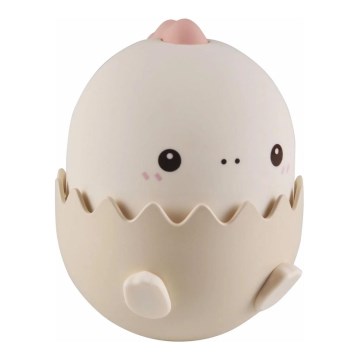 LED RGBW Ljusreglerad barns beröring lampa BABY DINO LED/0,75W/5V USB 1200 mAh rosa