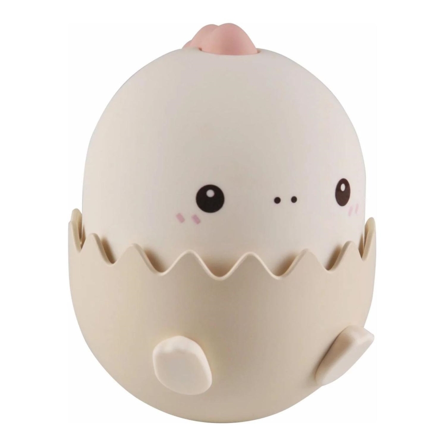 LED RGBW Ljusreglerad barns beröring lampa BABY DINO LED/0,75W/5V USB 1200 mAh rosa