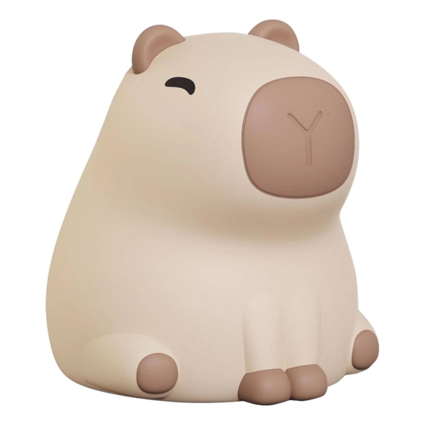 LED RGBW Ljusreglerad barns beröring lampa LED/1W/5V USB 1200 mAh capybara