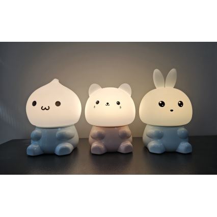 LED RGBW Ljusreglerad barns beröring lampa LED/1W/5V USB 1200 mAh katt