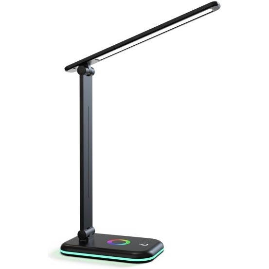 LED RGBW Ljusreglerad bordslampa NOBLITE LED/7W/5V 3000/4000/6500K svart