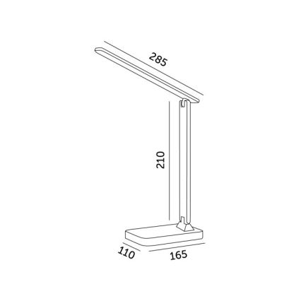 LED RGBW Ljusreglerad bordslampa NOBLITE LED/7W/5V 3000/4000/6500K svart