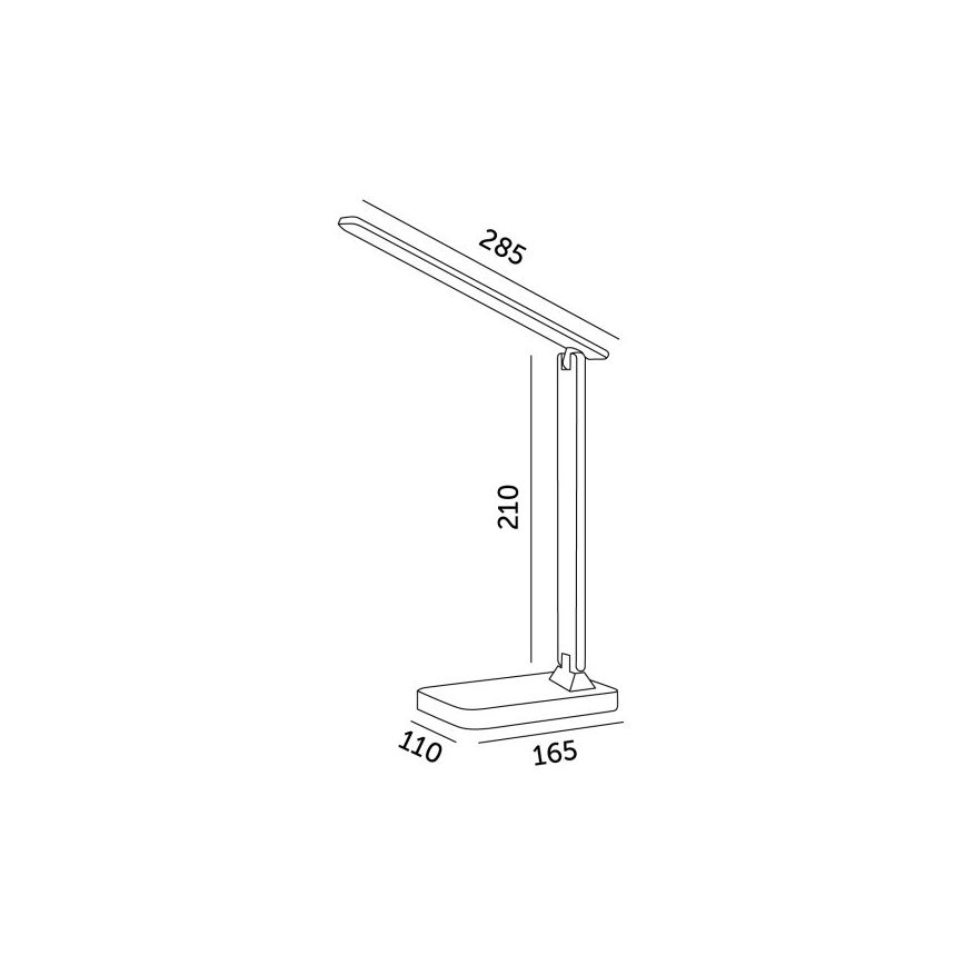 LED RGBW Ljusreglerad bordslampa NOBLITE LED/7W/5V 3000/4000/6500K svart