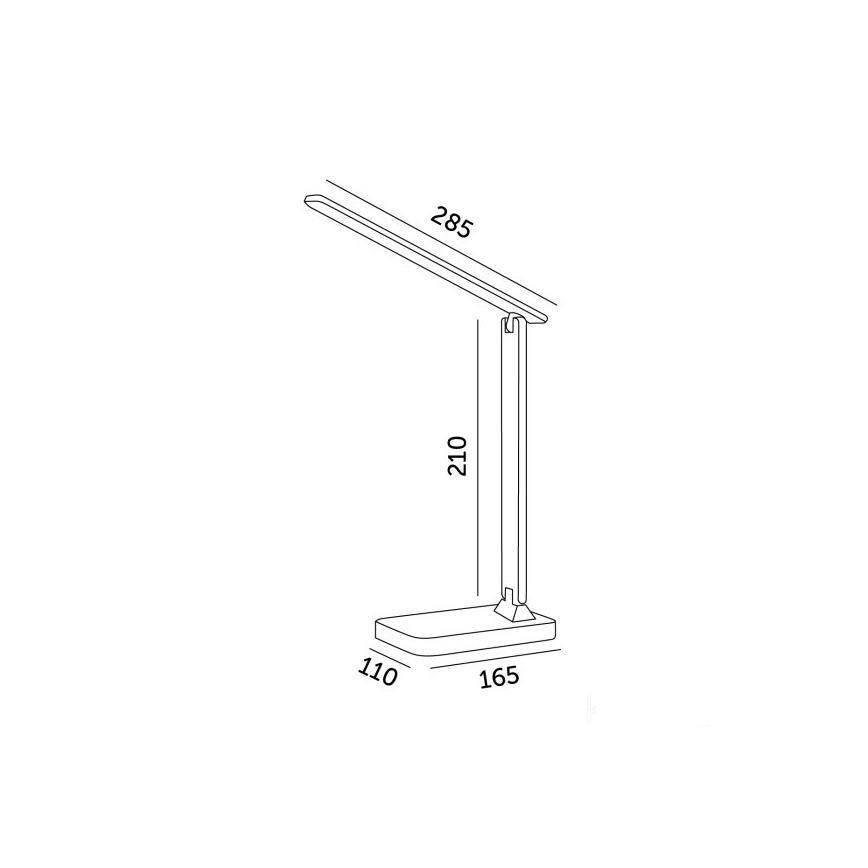 LED RGBW Ljusreglerad bordslampa NOBLITE LED/7W/5V 3000/4000/6500K svart
