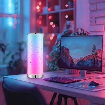 LED RGBW Ljusreglerad bordslampa STELLA MINI LED/5W/5V + fjärrkontroll